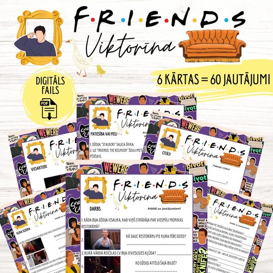 Seriāla "Draugi" viktorīna, digitāls PDF fails